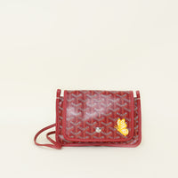 Goyard Red Le Jardin Butterfly Plumet Wallet Clutch Bag