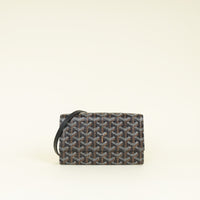 Goyard Black Goyardine Varenne Continental Wallet W/ Strap