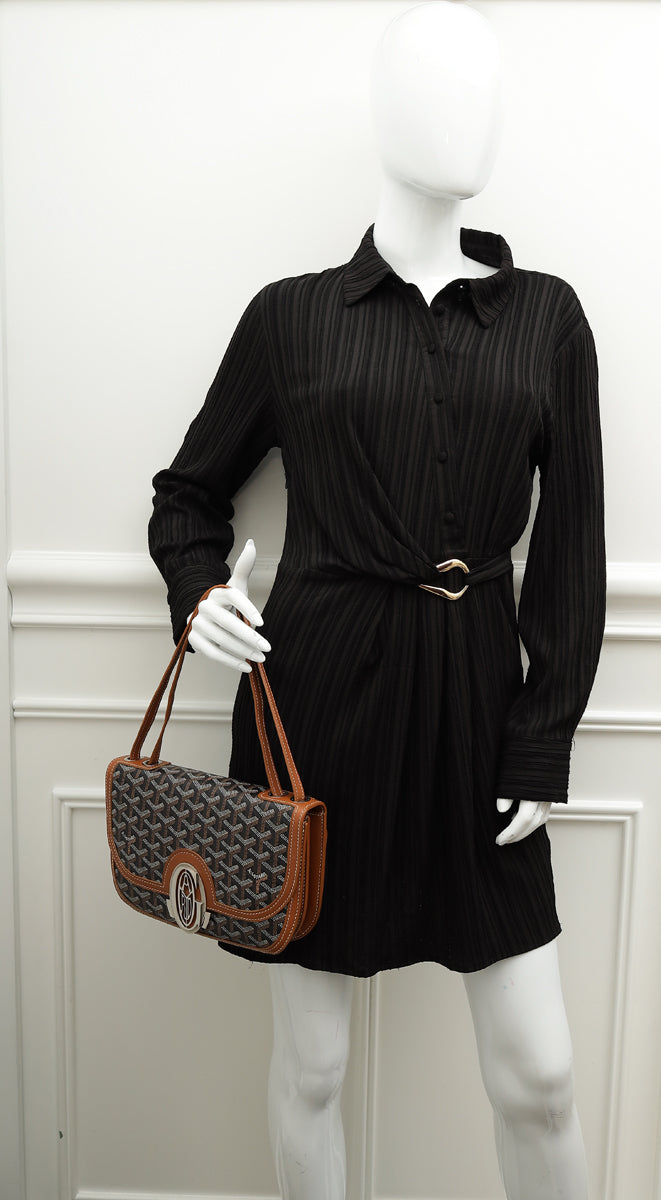 Goyard Bicolor Goyardine 233 PM Flap Bag-Goyard-THE CLOSET