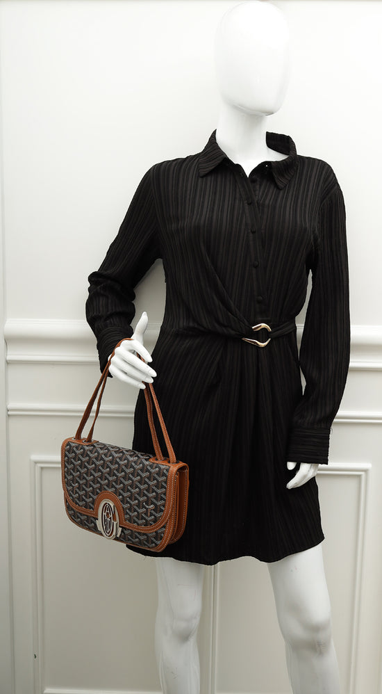 Goyard Bicolor Goyardine 233 PM Flap Bag-Goyard-THE CLOSET