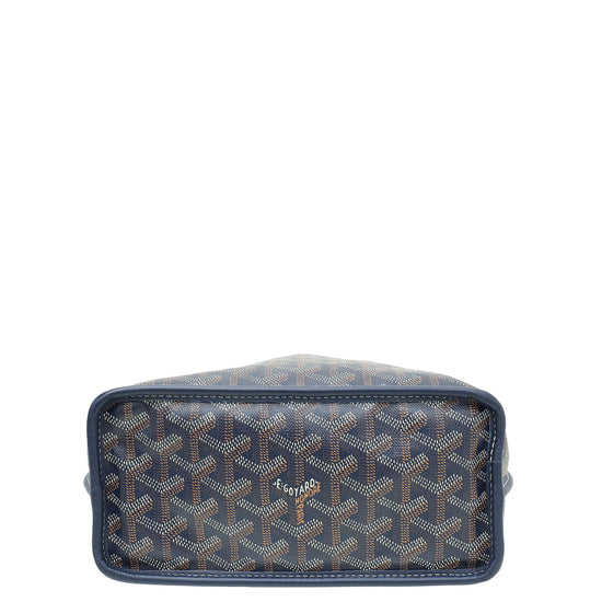 Goyard Navy Reversible Anjou Mini Bag