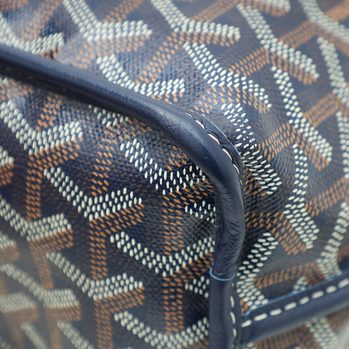 Goyard Navy Reversible Anjou Mini Bag