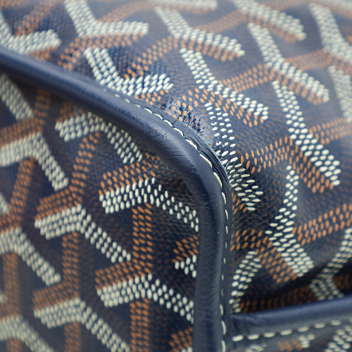 Goyard Navy Reversible Anjou Mini Bag