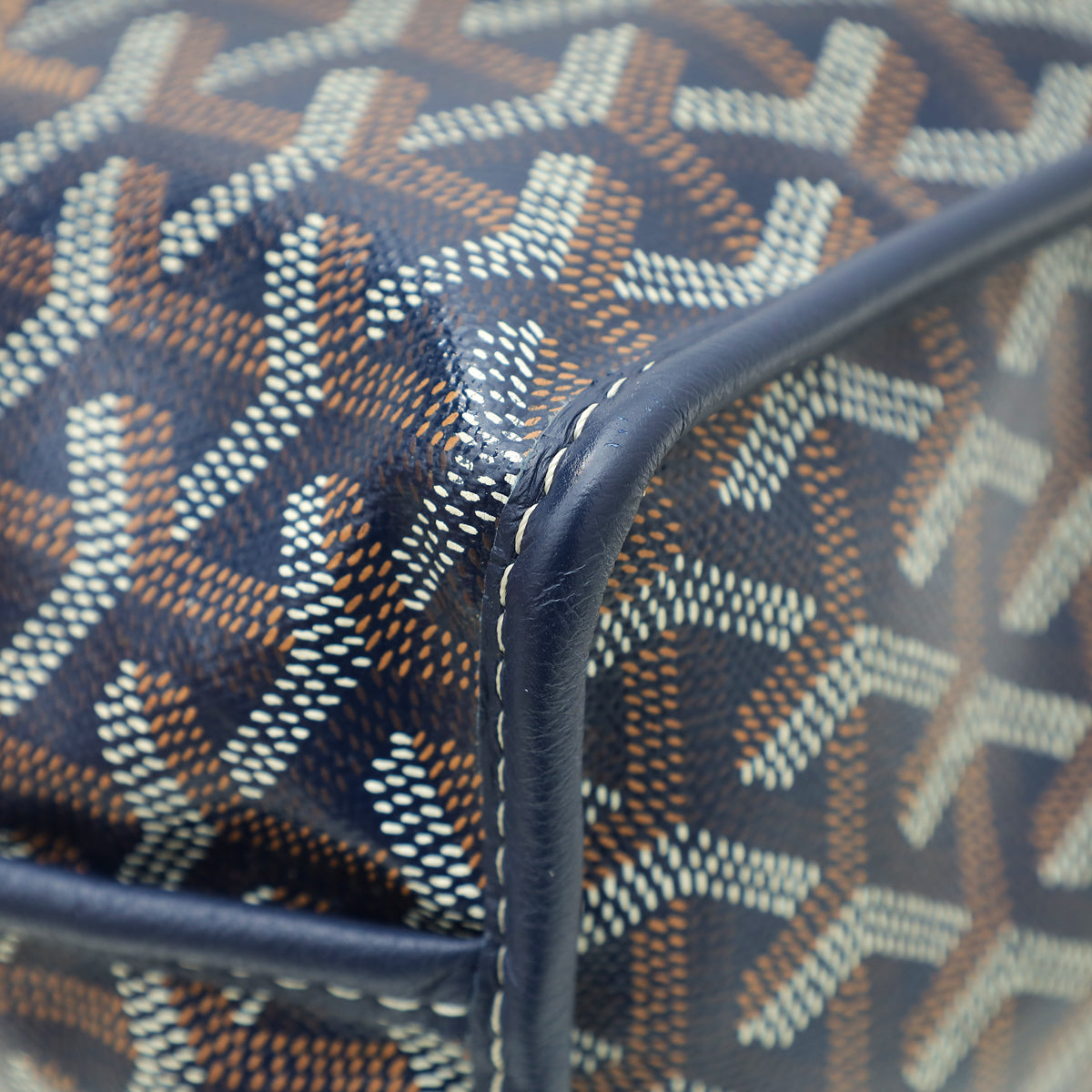 Goyard Navy Reversible Anjou Mini Bag