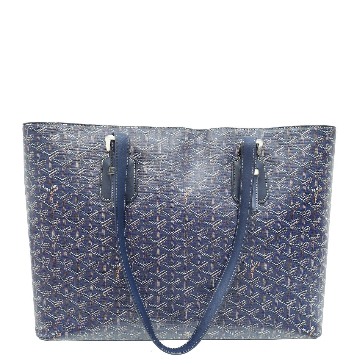 Goyard Navy Blue Goyardine Okinawa GM Bag