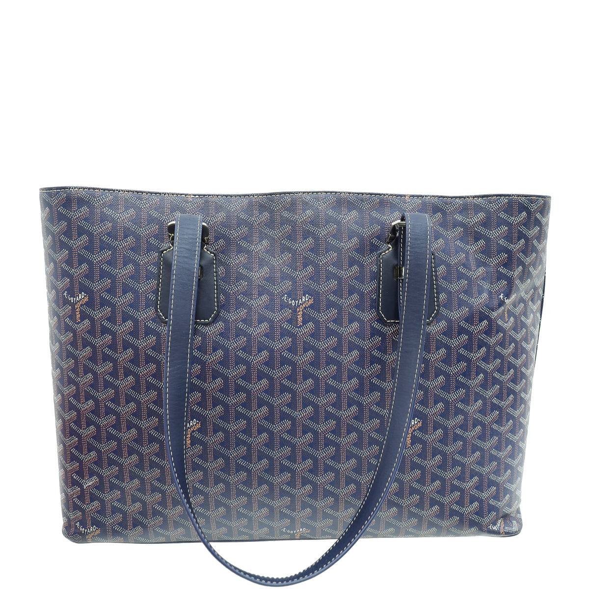 Goyard Navy Blue Goyardine Okinawa GM Bag