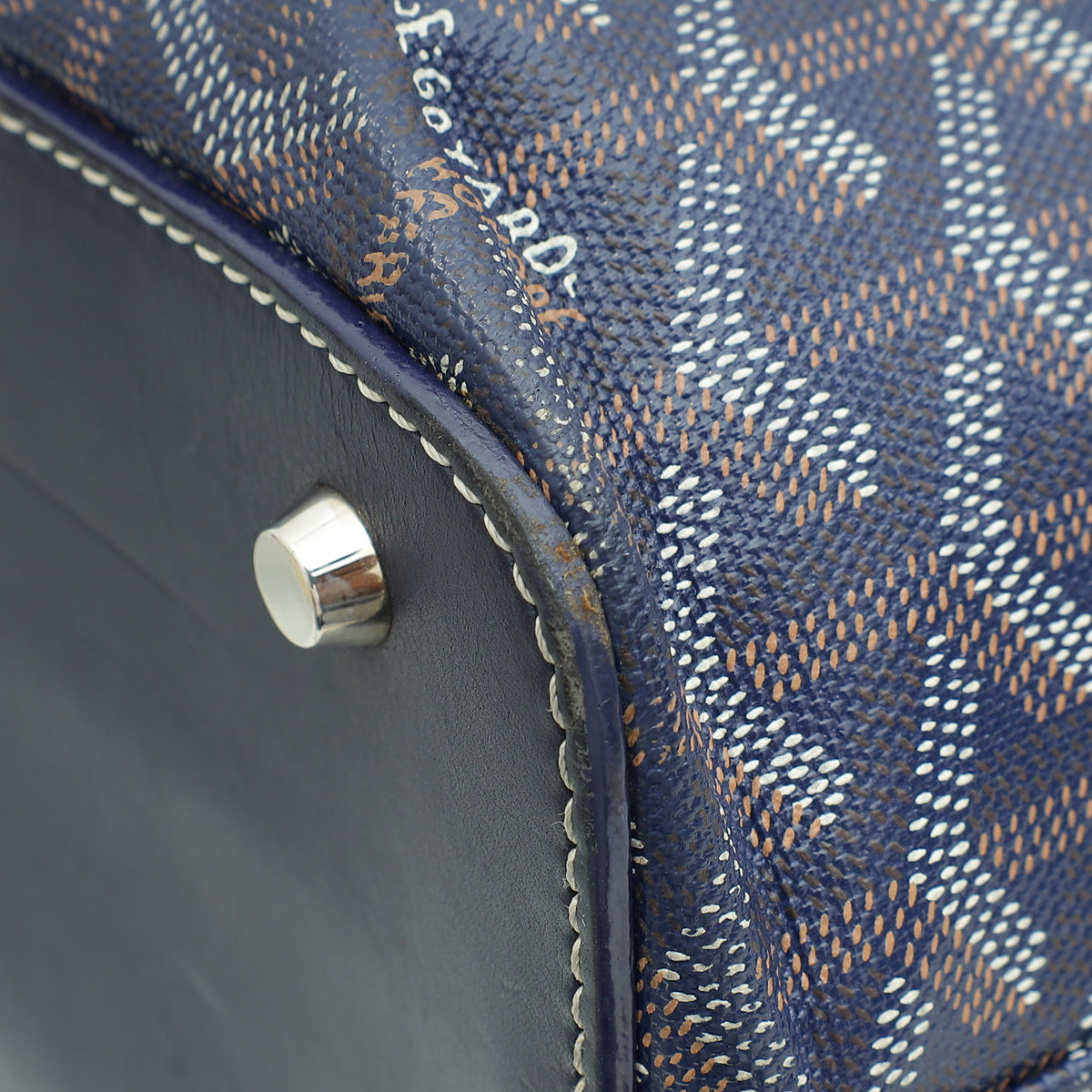 Goyard Navy Blue Goyardine Okinawa GM Bag