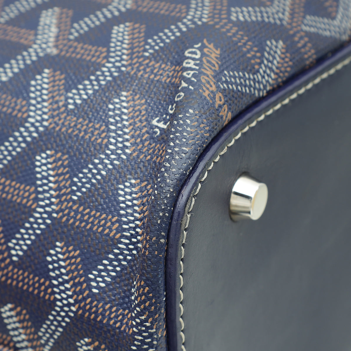 Goyard Navy Blue Goyardine Okinawa GM Bag