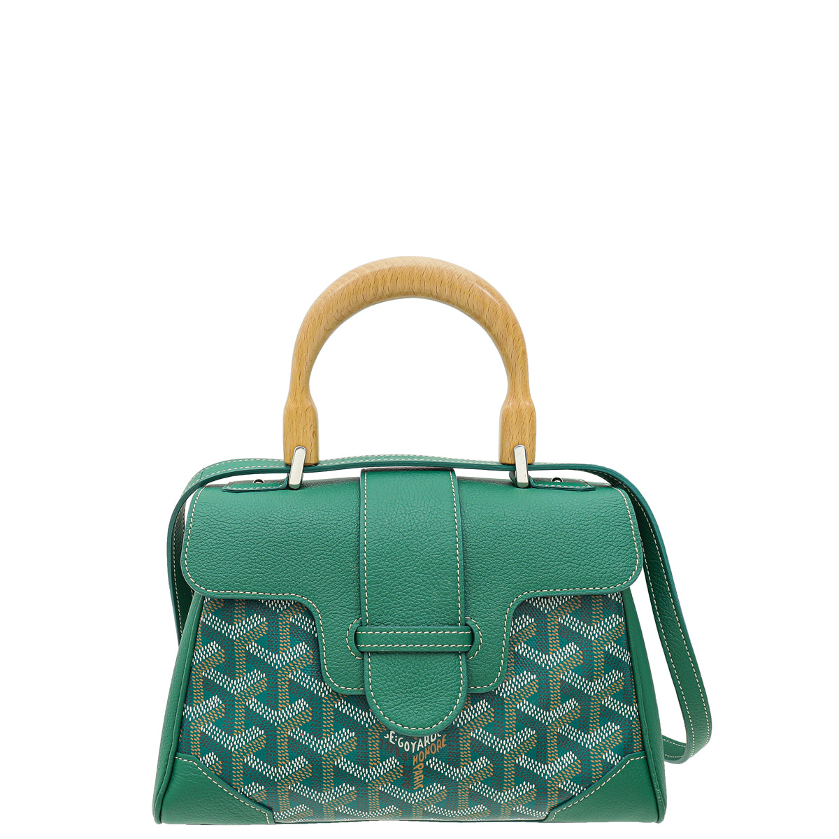 Goyard Green Souple Mini Saigon Bag w/Strap - Main Image