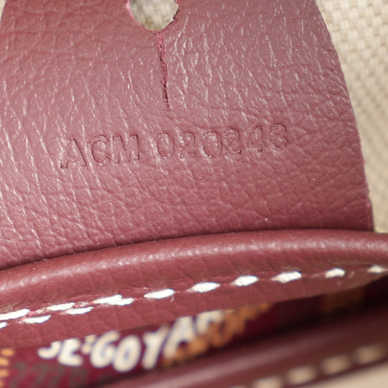 Goyard Burgundy Goyardine Artois PM Bag