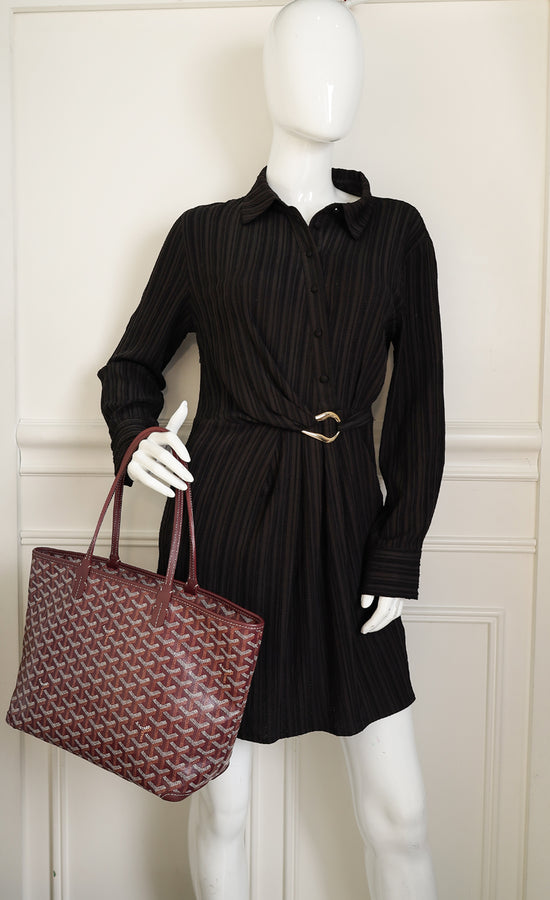 Goyard Burgundy Goyardine Artois PM Bag