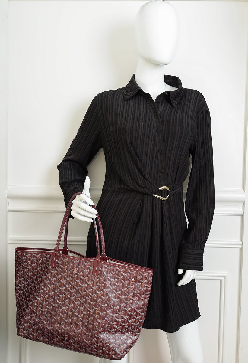Goyard Burgundy Goyardine Saint Louis PM Bag