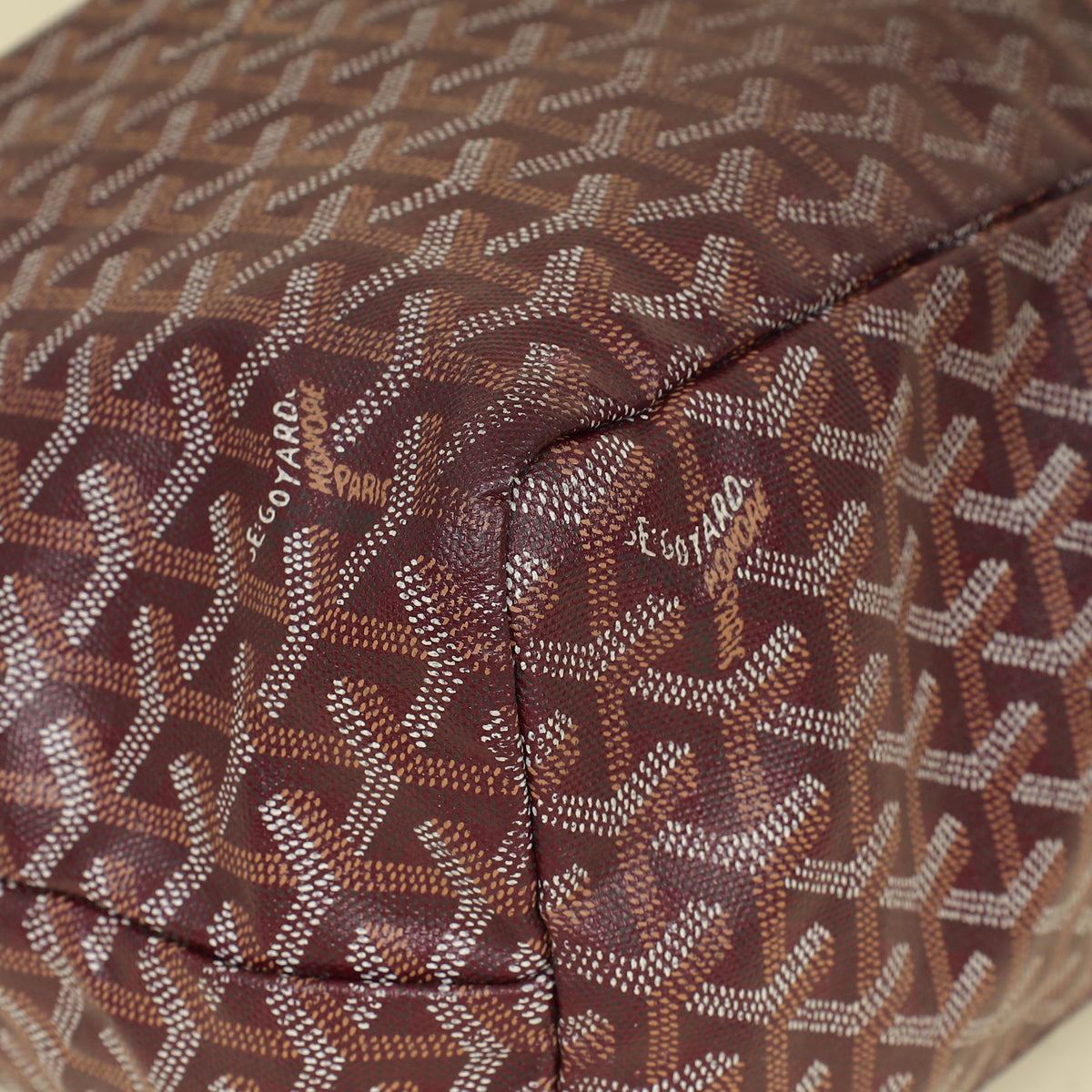 Goyard Burgundy Goyardine Saint Louis PM Bag