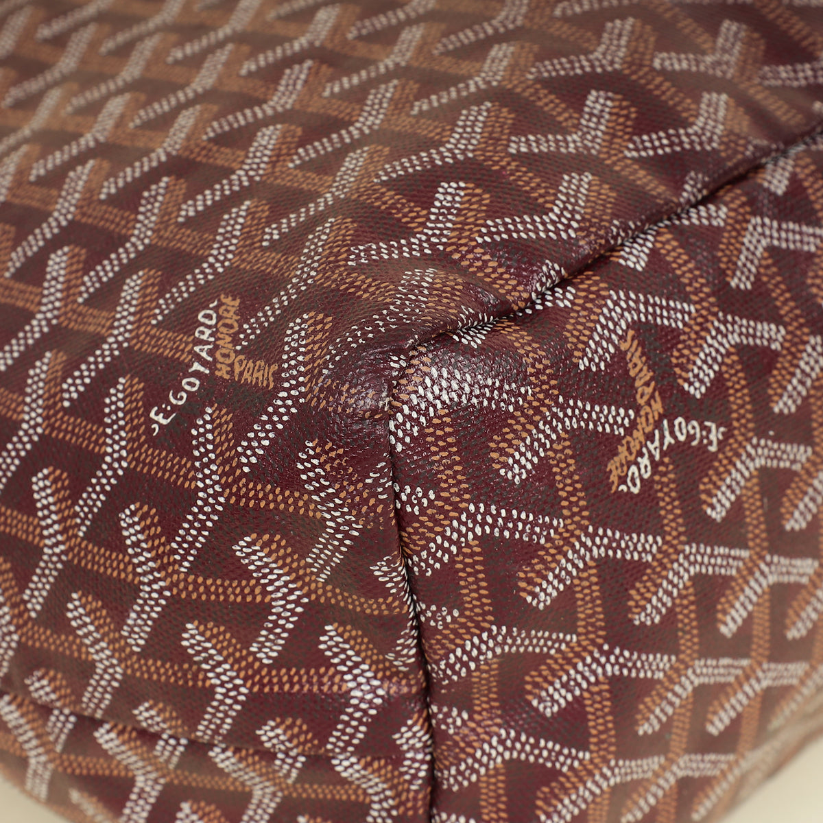 Goyard Burgundy Goyardine Saint Louis PM Bag