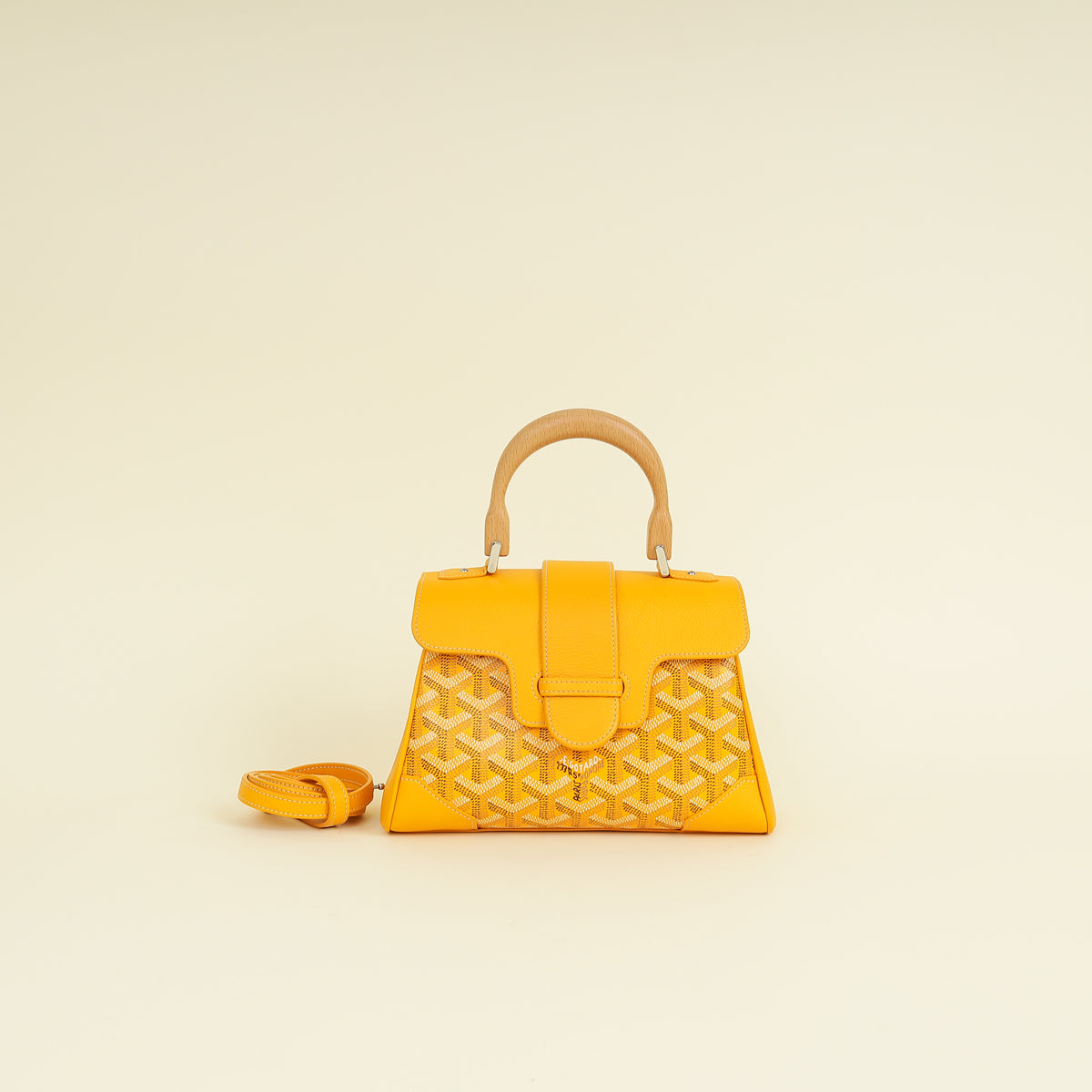 Goyard Yellow Goyardine Saigon Mini Souple Bag