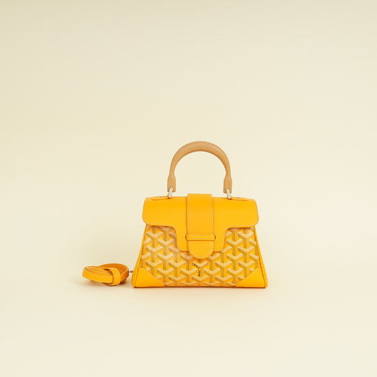 Goyard Yellow Goyardine Saigon Mini Souple Bag