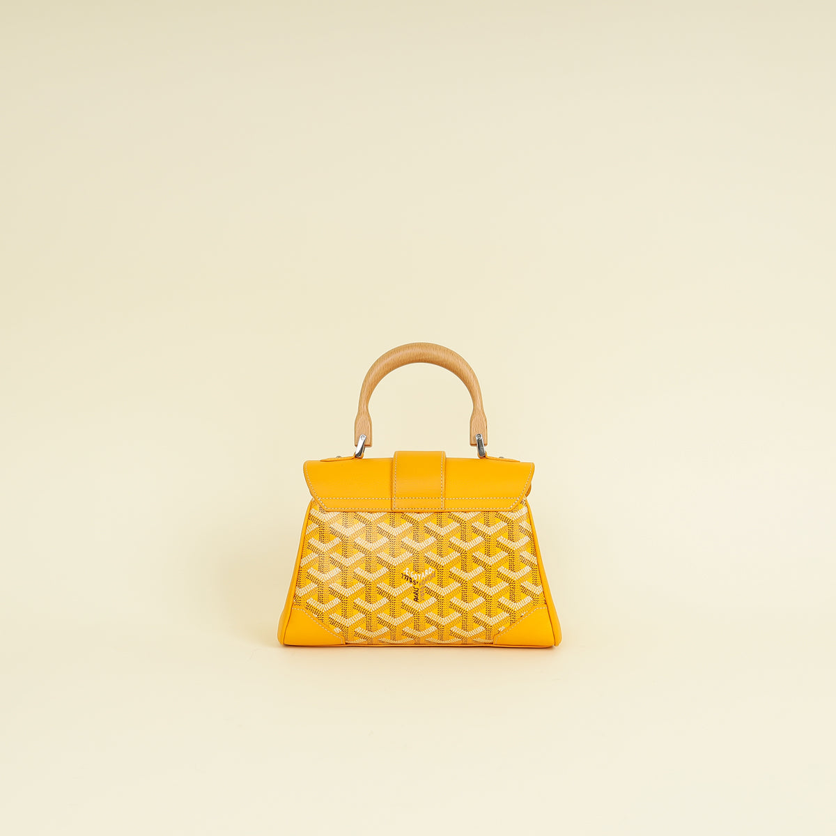 Goyard Yellow Goyardine Saigon Mini Souple Bag