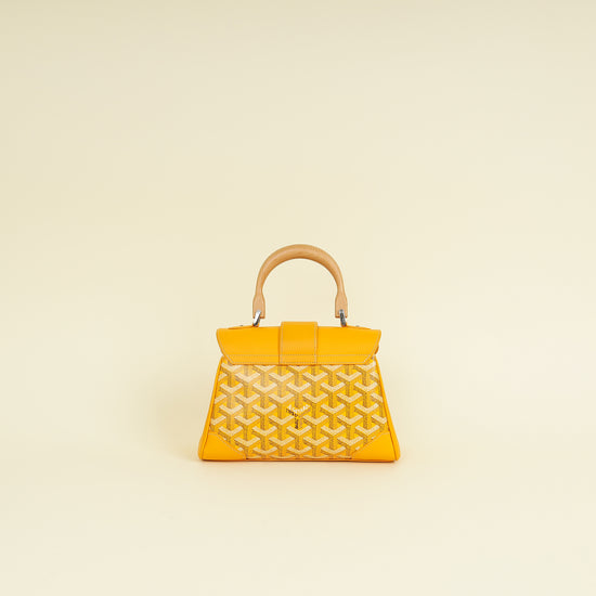 Goyard Yellow Goyardine Saigon Mini Souple Bag