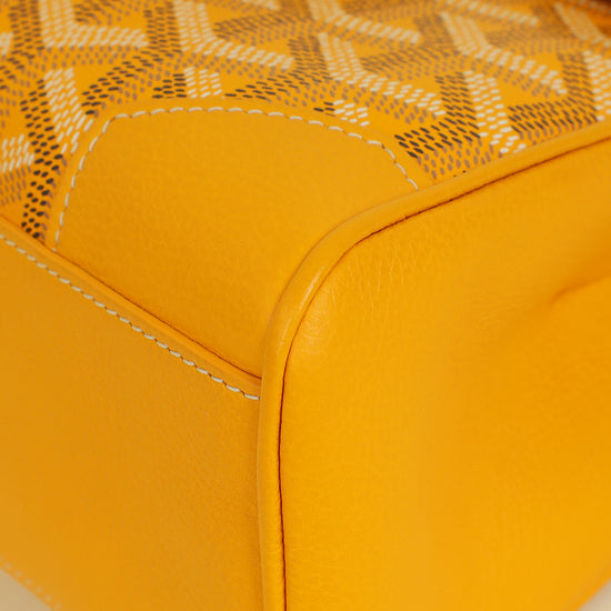 Goyard Yellow Goyardine Saigon Mini Souple Bag