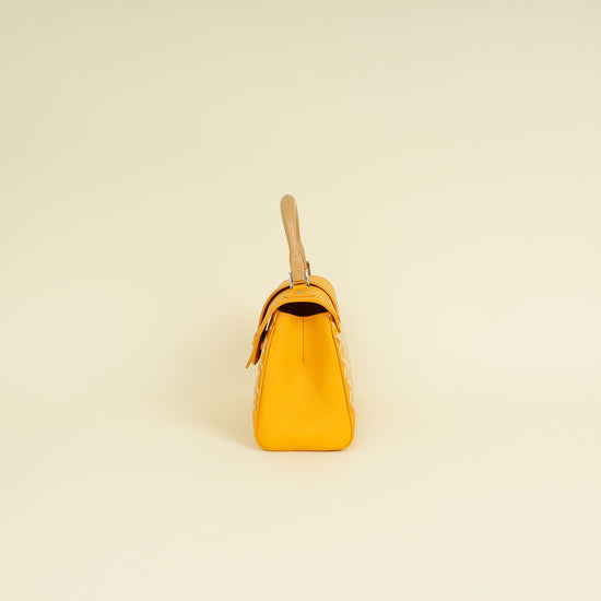 Goyard Yellow Goyardine Saigon Mini Souple Bag