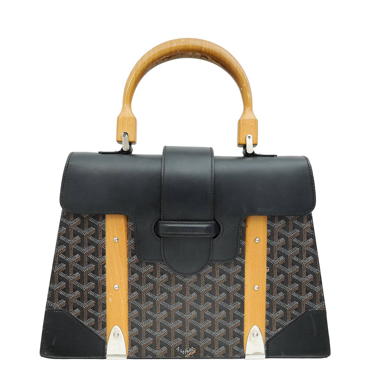 Goyard Black Goyardine Saigon MM Bag-Goyard-THE CLOSET