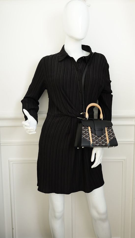 Goyard Black Saigon Mini Structure Bag