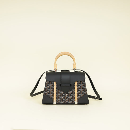 Goyard Black Saigon Mini Structure Bag