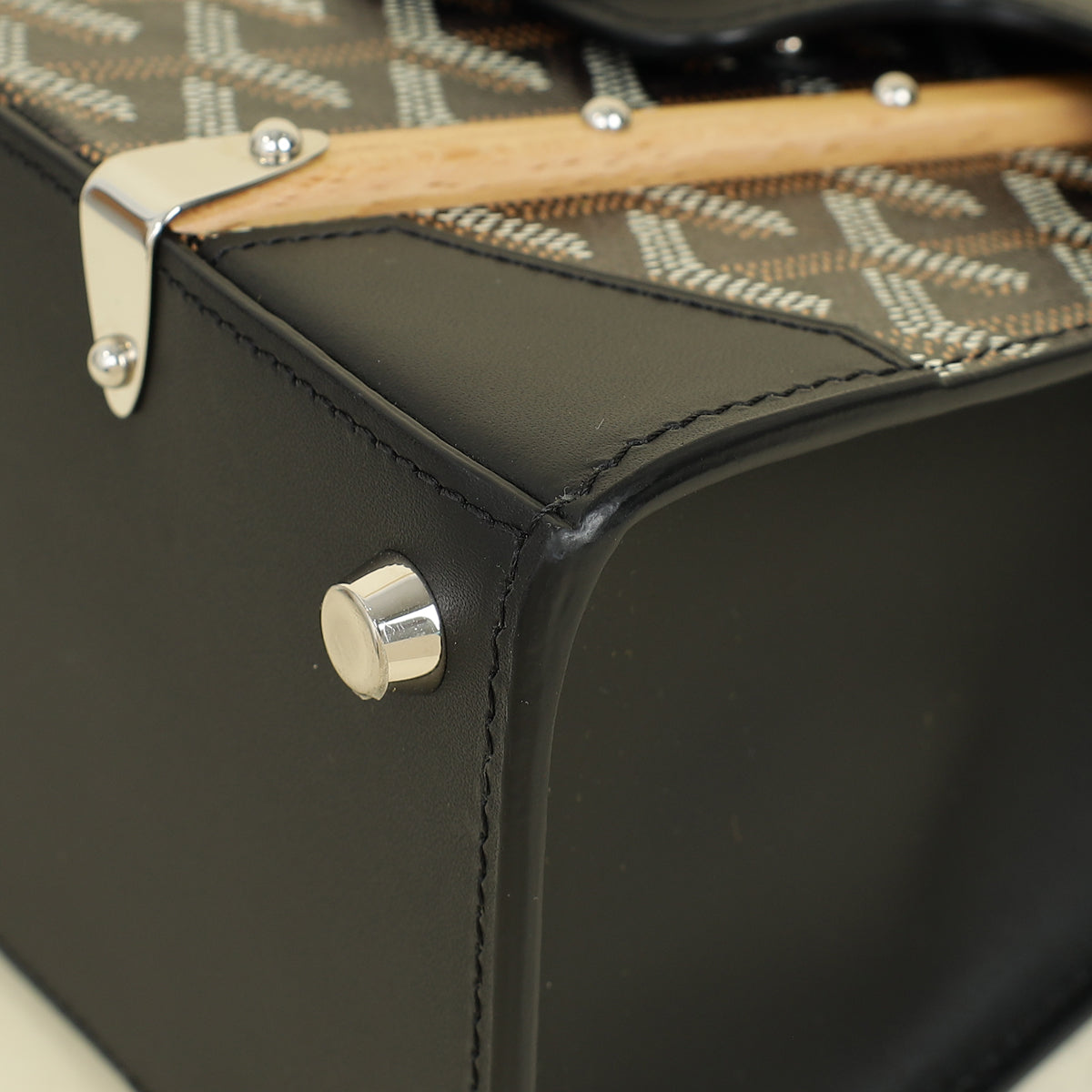 Goyard Black Saigon Mini Structure Bag