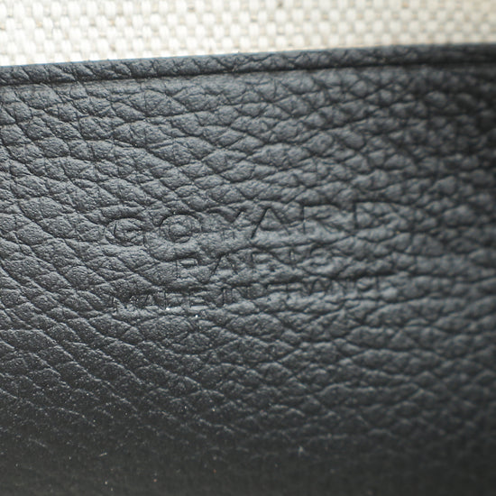 Load image into Gallery viewer, Goyard Black Goyardine Plumet Pocket Wallet Clutch
