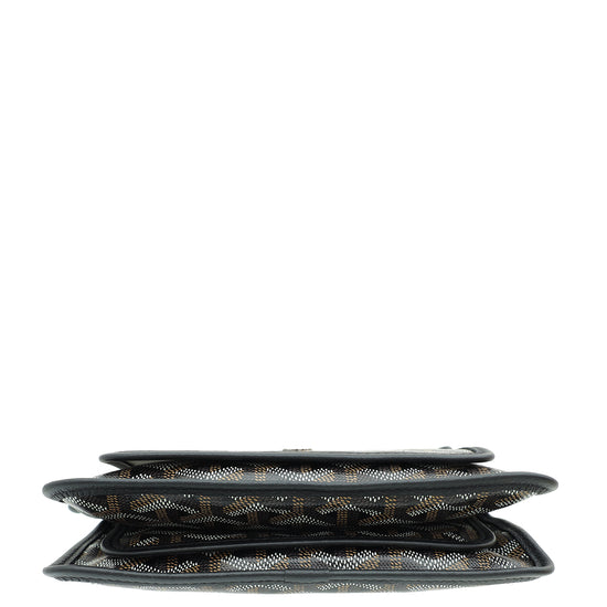 Load image into Gallery viewer, Goyard Black Goyardine Plumet Pocket Wallet Clutch

