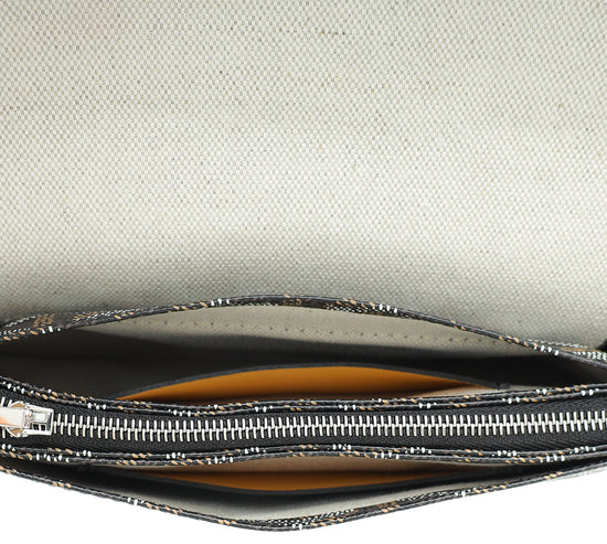 Load image into Gallery viewer, Goyard Black Goyardine Plumet Pocket Wallet Clutch
