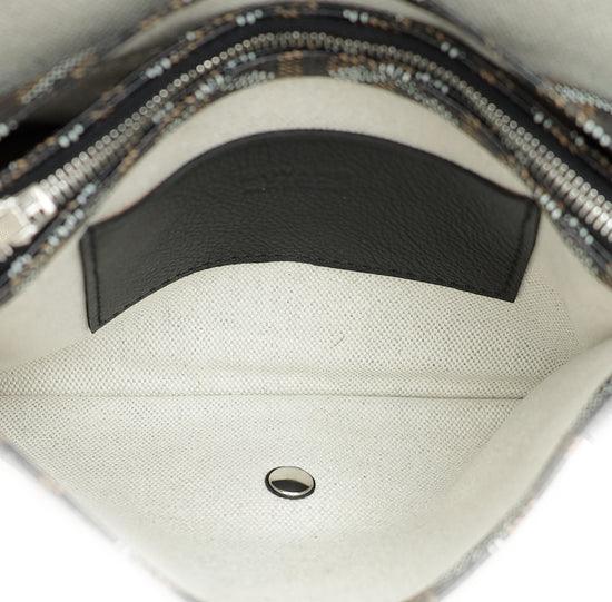 Load image into Gallery viewer, Goyard Black Goyardine Plumet Pocket Wallet Clutch

