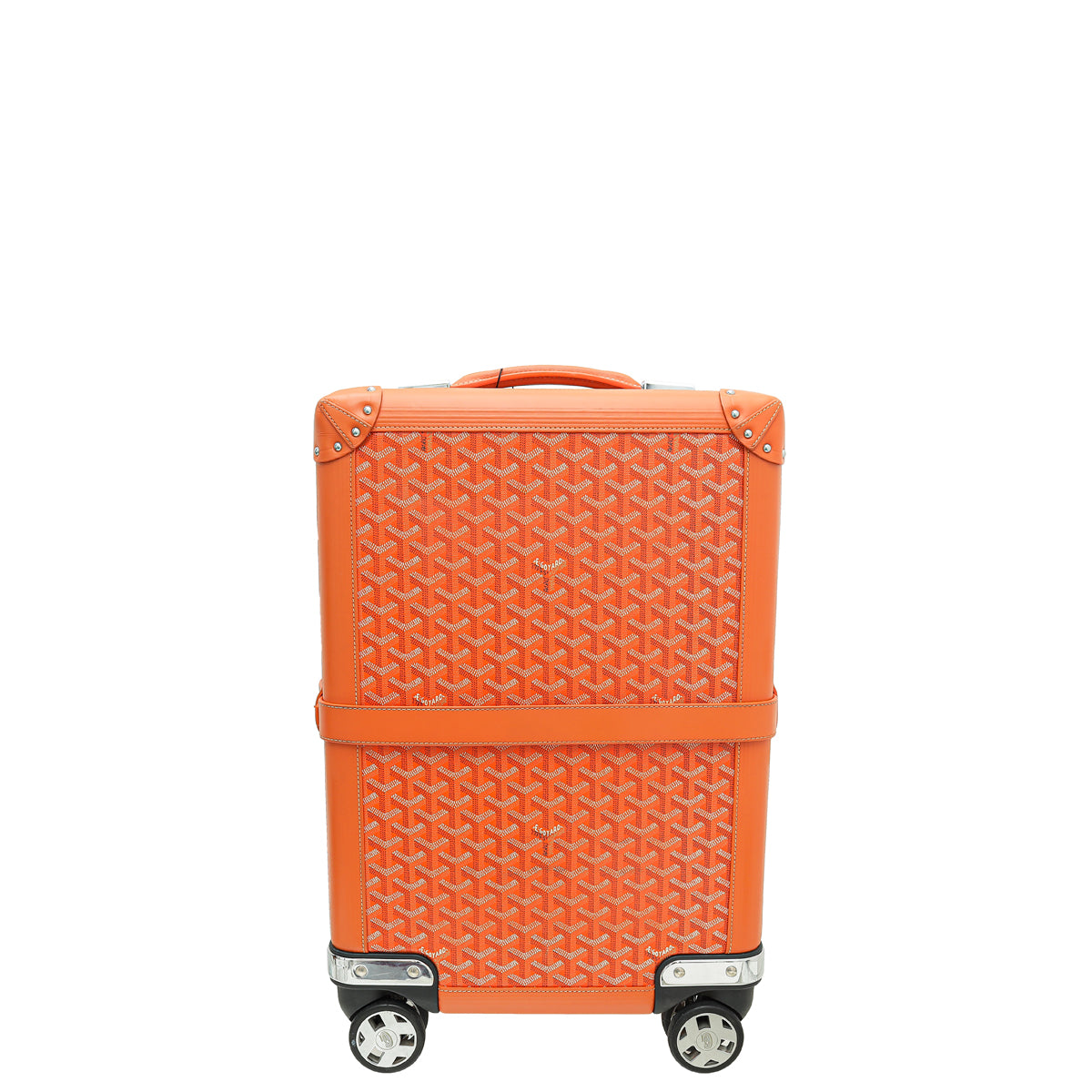 Goyard Orange Goyardine Bourget PM Trolley Case