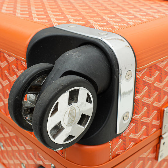 Goyard Orange Goyardine Bourget PM Trolley Case – The Closet