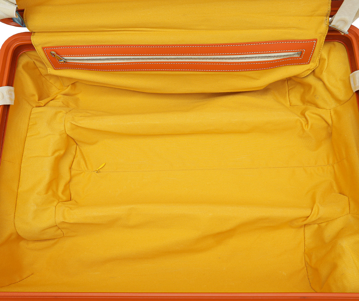 Goyard Orange Goyardine Bourget PM Trolley Case