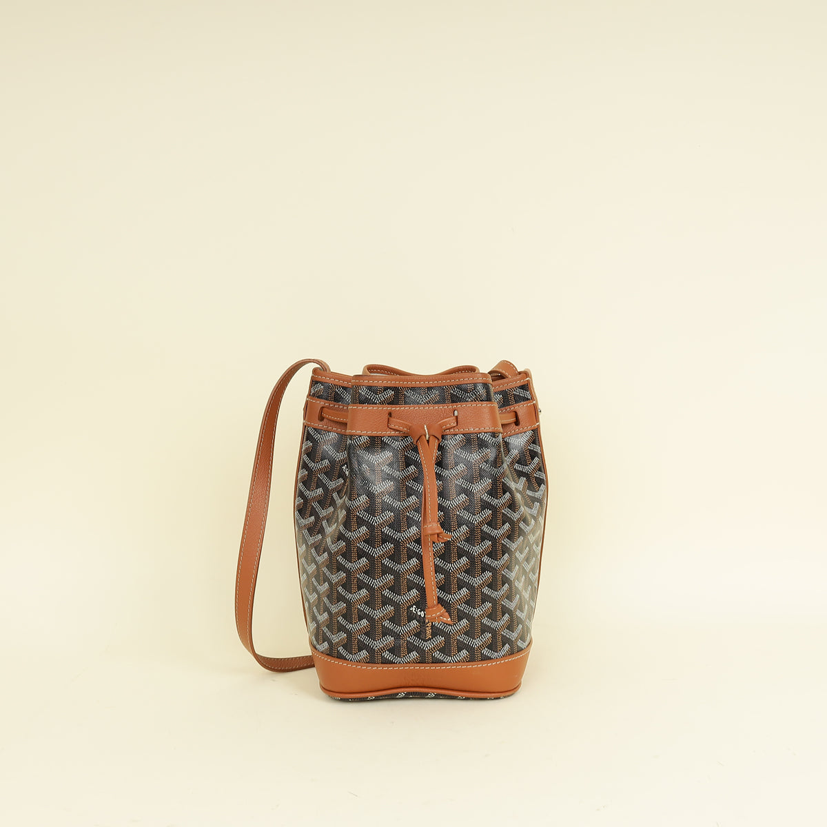 Goyard Brown Goyardine Petit Flot Bucket Bag