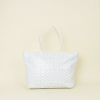 Goyard White Goyardine Artois MM Bag