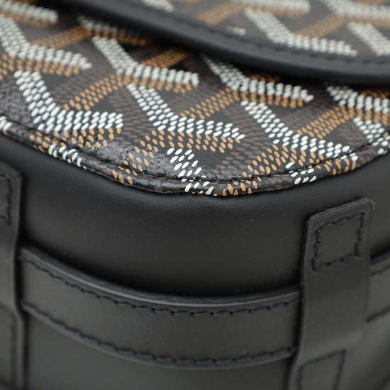 Goyard Black Goyardine Belvedere II PM Messenger Bag