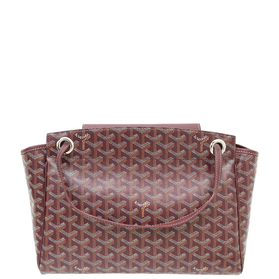 Goyard Burgundy Goyardine Rouette Souple Tote Bag