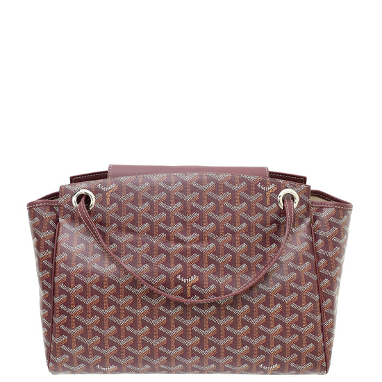 Goyard Burgundy Goyardine Rouette Souple Tote Bag