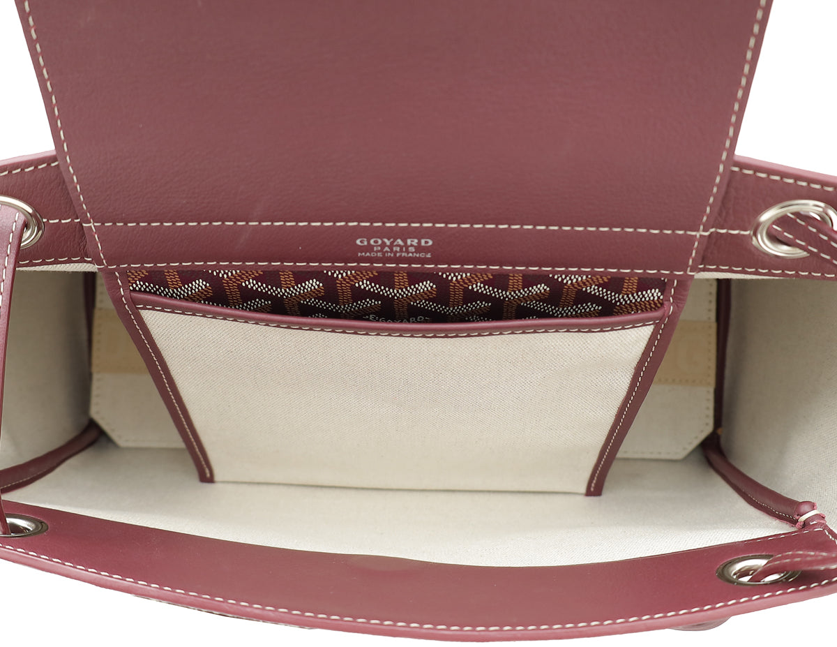 Goyard Burgundy Goyardine Rouette Souple Tote Bag