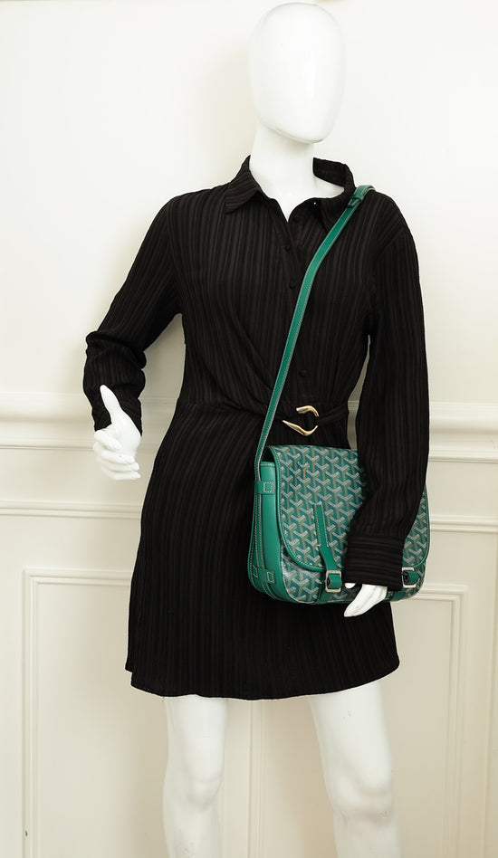 Goyard Green Goyardine Belvedere MM Bag-Goyard-THE CLOSET