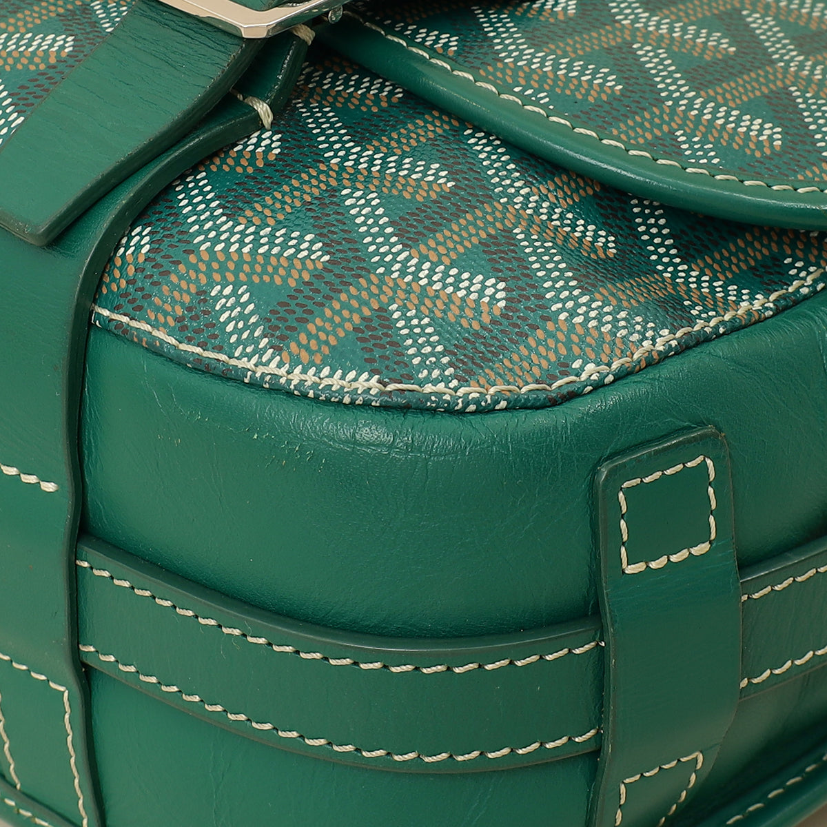 Goyard Green Goyardine Belvedere MM Bag-Goyard-THE CLOSET