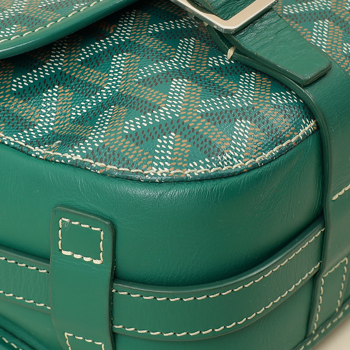 Goyard Green Goyardine Belvedere MM Bag-Goyard-THE CLOSET