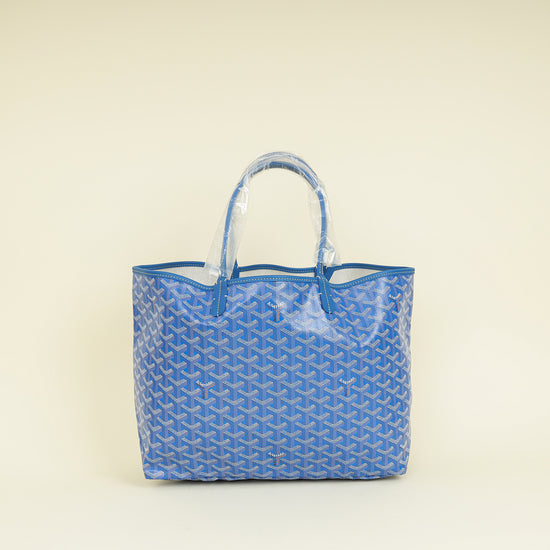 Goyard Blue Goyardine Saint Louis PM Bag