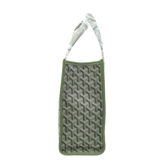 Goyard Kaki Limited Editions Goyardine Jacquard Villette PM Tote Bag