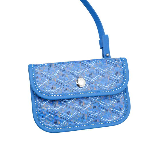 Goyard Blue Goyardine Reversible Anjou Mini Bag