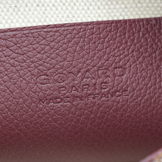 Goyard Burgundy Goyardine Plumet Wallet Clutch Bag