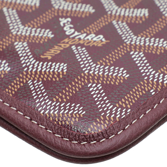 New Goyard Burgundy Card Holder