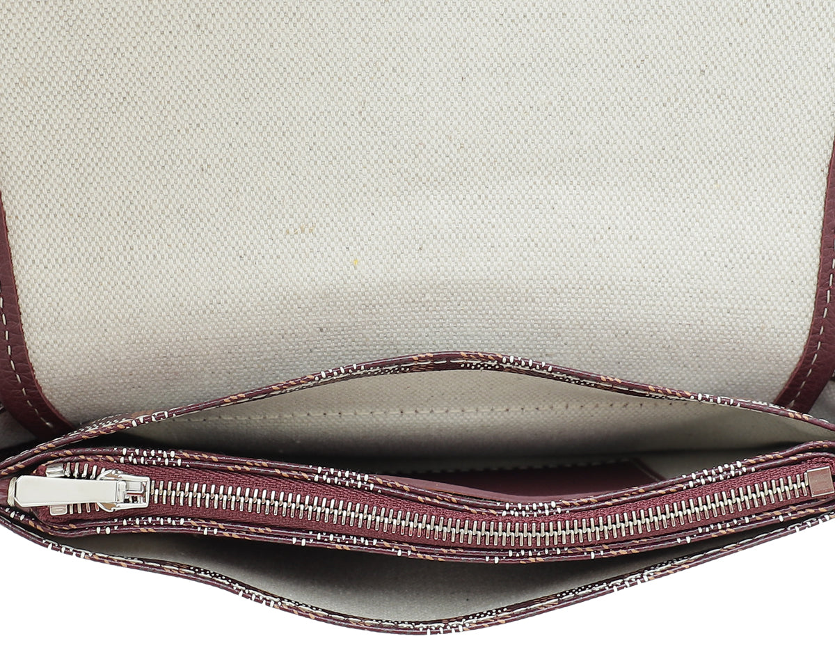 Goyard Burgundy Goyardine Plumet Wallet Clutch Bag